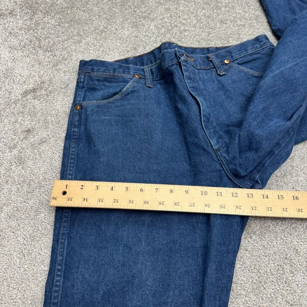 Wrangler 13MWZ Cowboy Cut Original Fit Denim Jeans Mens 38x30 Indigo Dark Wash